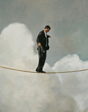 Man on a Tightrope - 48x38- 2008